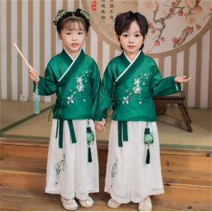 儿童汉服春秋新款男女童唐装中国风幼儿园秋季国学表演服套装批发