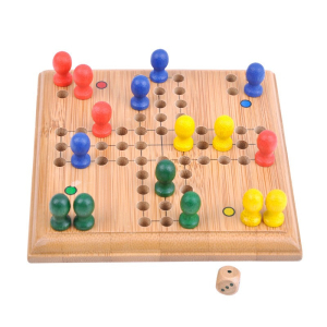飞行棋传统木质桌面游戏 儿童益智多功能互动玩具便携