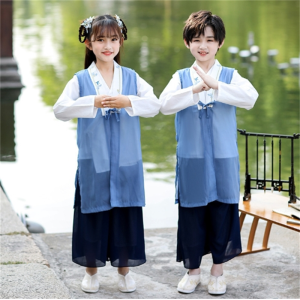 新款秋款男女童古风唐装演出服小学生国学服潮演出服