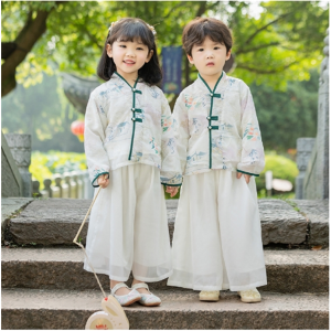 小学生国风长袖汉服春秋装表演服幼儿园古装姐弟装宝宝中秋演出服