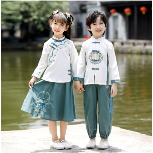 民国服装男女童古装汉服唐装小学生合唱服幼儿园表演服