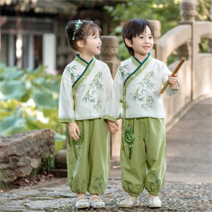 姐弟装春秋中国风汉服套装幼儿园园服中小学复古唐装国潮风表演服