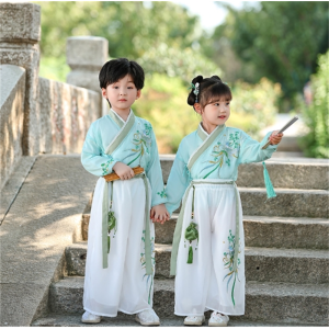 小学生国潮荷包汉服套装秋季新款幼儿园中秋国庆演出服古风兄妹装