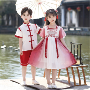六一儿童汉服国学舞蹈服夏季服装幼儿园演出服小学生中国风表演服