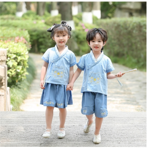 男童汉服夏季中国风古装幼儿园表演服女童民族国学服古风儿童唐装