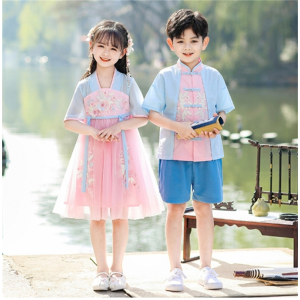 六一儿童演出服小学生班服汉服中国风表演服装校服夏季幼儿园园服