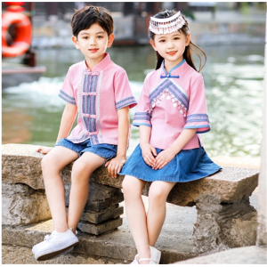 儿童民族服装中国风班服小学生合唱演出服六一表演服装