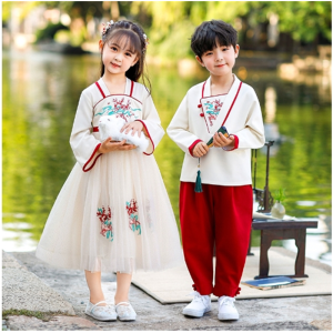 小学生班服春秋新款幼儿园园服儿童校服古风汉服中国风舞蹈表演服