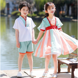 小学生校服套装男女童班服夏季中国民族风汉服裙幼儿园园服演出服