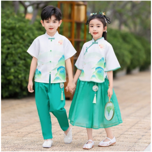 六一儿童演出服千里江山中国风汉服小学生合唱服装幼儿园表演服装