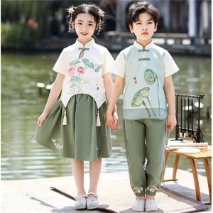 幼儿园男女宝宝六一演出服中国风汉服夏季学校班服唐装舞台表演服