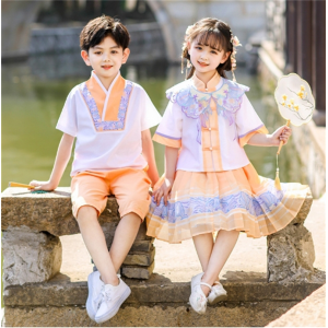 六一演出服中国风班服幼儿园夏季园服小学生合唱诗歌朗诵国学服装