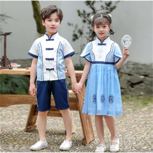 男女童夏季汉服六一儿童演出服幼儿园园服小学生班服合唱团表演服