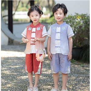 男童汉服夏装新款幼儿园表演演出服中国风古装女童国学服儿童唐装