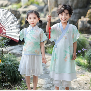 男女童装夏款中国风汉服六一儿童节古装演出服幼儿园舞蹈服表演服