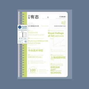 拾光新款活页本可拆卸少年有志B5笔记本插画风手帐本计划本