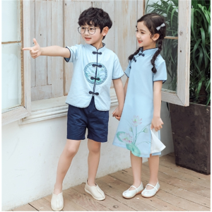 六一儿童演出服装民国风童装男女童小学生表演服汉服幼儿合唱园服