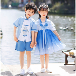 夏季校服小学生国学套装儿童班服中国风夏装幼儿园园服汉服演出服