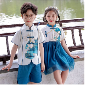儿童演出服幼儿园宝宝表演服年夏装新款小学生中国风古装园服