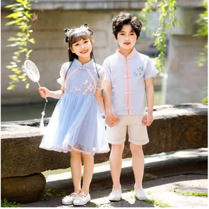 六一儿童演出服幼小学生古装汉服男女童夏装表演服幼儿园毕业服装