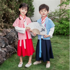 男女童秋装表演服演出服古装儿童汉服女童仙气中国风唐装襦裙批发