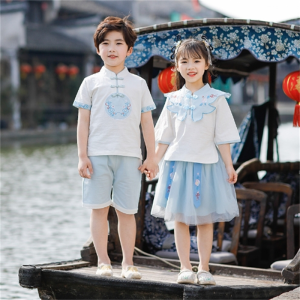 幼儿园园服夏装套装儿童汉服校服中国风民族风夏季班服六一演出服