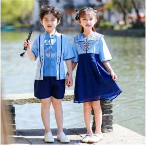 夏季校服小学生国学套装儿童班服中国风夏装幼儿园园服汉服演出服