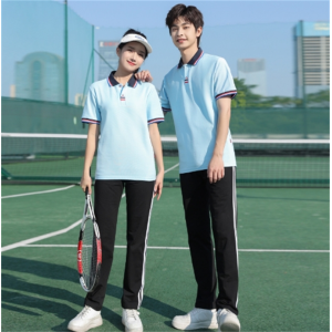 夏季小学初中生校服套装翻领短袖班服高中生学院风男女运动服