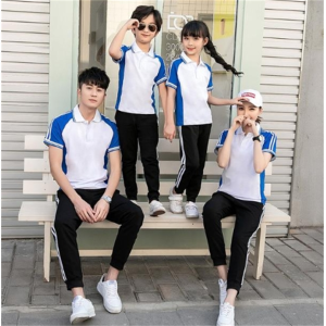初中学生短袖校服套装男女夏季大学生运动服制服蓝白高中班服