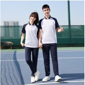 夏季短袖初中生运动套装男女情侣款休闲跑步服高中生校服团体服