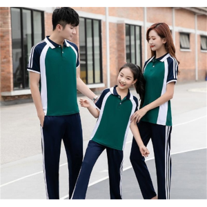 夏季初中学生校服套装男女运动会短袖七分裤团体服高中生班服定做