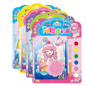 巴啦啦小魔仙闪粉儿童水彩涂色书3-6岁 幼儿园宝宝填色涂鸦图画本