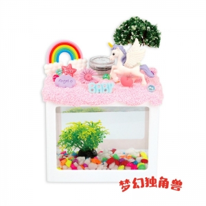 儿童diy手工制作材料雪花泥奇妙小鱼缸亲子斗鱼套装益智玩具