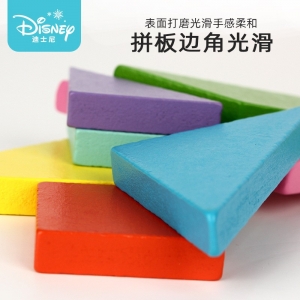 迪士尼磁性七巧板小学生专用二年级智力拼图板一年级儿童益智玩具