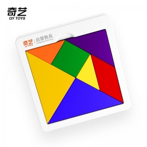 奇艺七巧板玩具拼图拼装七彩感官认知趣味早教玩具配教程升级版