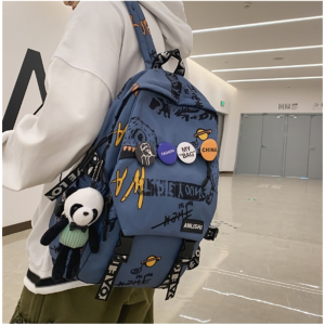 书包大容量学生初中高中大学休闲双肩包户外新款旅行包校园复古风