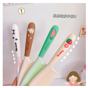 新款时尚美发梳可爱卡通顺发梳创意软胶直发梳儿童小女孩长发梳