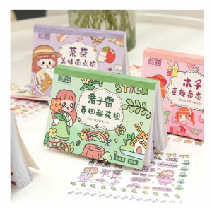 儿童咕卡手帐贴纸童趣卡通装饰素材本贴画ins可爱手账贴纸本