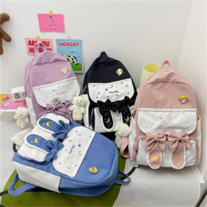 卡通少女可爱小兔子双肩包洛丽塔风格百搭校园小清新学生书包女