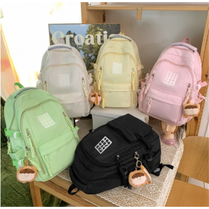 新款中学生书包大容量多兜双肩包减负尼龙户外旅行包高中生书包