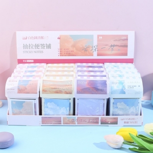 爱丽丝梦游仙境趣味盒装抽拉式便签可爱高颜值创意留言记事便签纸