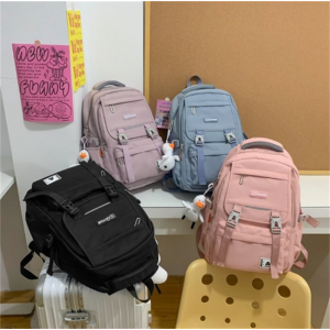 新款中学生书包女初中生大容量双肩包包新款简约高中小学生背包