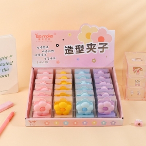 花之时屿树脂造型夹子 奶油少女心小学生文件试卷夹可爱票据夹子