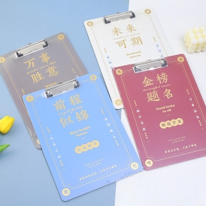 胶影随行A4文件夹板 木质文字试卷夹板夹学生考试写字固定板垫板