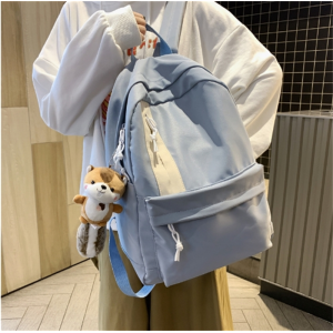 校园时尚中学生书包女韩版原宿新款双肩包简约森系背包女