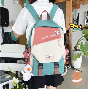 批发韩版原宿背包女轻便尼龙书包男校园大容量高中小学生双肩包