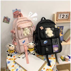 书包女韩版原宿ins风日系初中生双肩包潮牌时尚大学生小学生背包