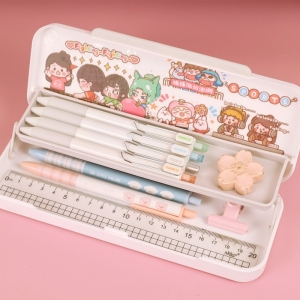 高山文创 木子里同学会DIY笔盒 双层大容量EVA材质 可爱风格