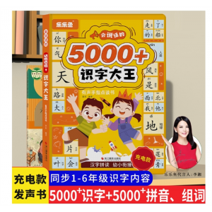 5000+识字大王同步小学语文生字表同步识字手指点读按键充电款发生书