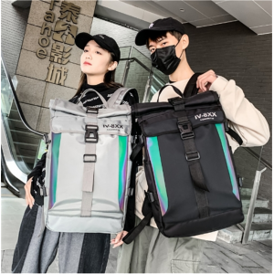 书包男时尚潮流大容量旅行背包女高中学生电脑包尼龙布防水双肩包